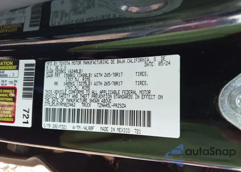 2024 Toyota Tacoma Double Cab z USA, uszkodzony, nr VIN 3TMLB5JN7RM023462